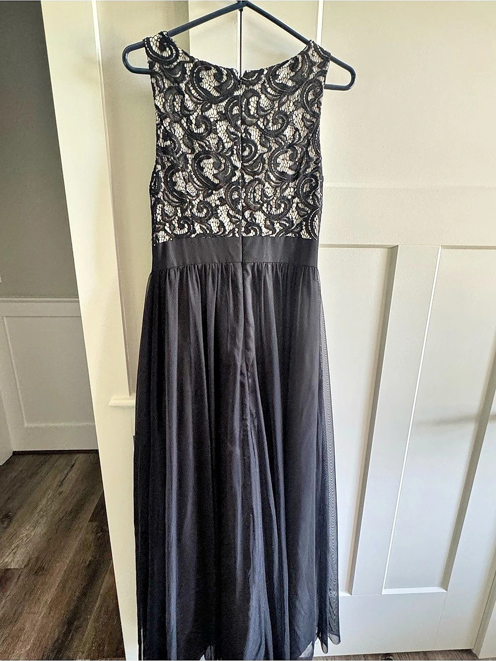 Jessica Howard Black Lace Maxi Dress Size 8 Like New